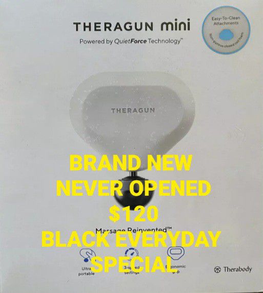 Therabody Theragun MINI Ultra Portable Massager w/ QuietForce White W/ Accessory