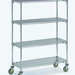 Storage/Utility Shelving Unit . Steel Wire Metal with 4 Adjustable Shelves Thumbnail