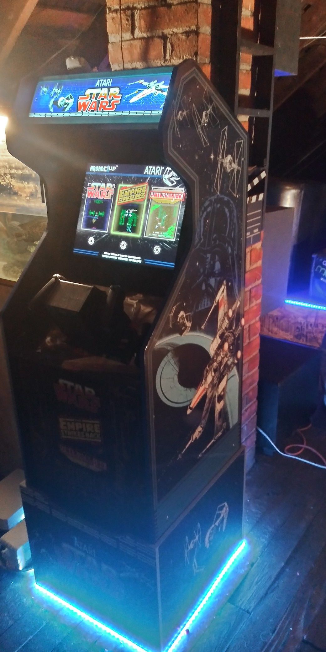 Arcade 1 up bought 3 months ago.i still have the box for it. It's new