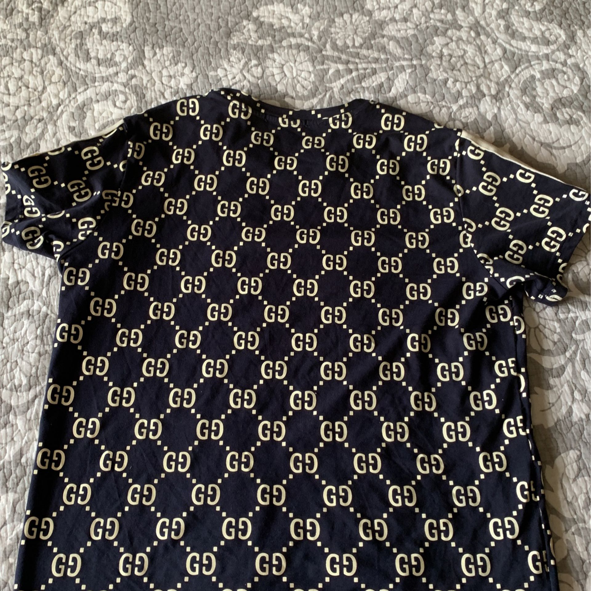 Large Gucci Shirt Navy Blue Today Only 100 Dollars 