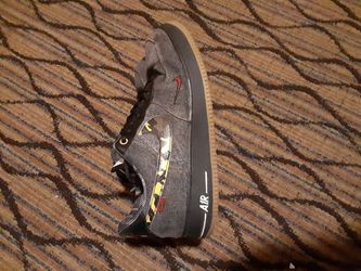 Nike Air Force 1 Black Denim Shoes Thumbnail
