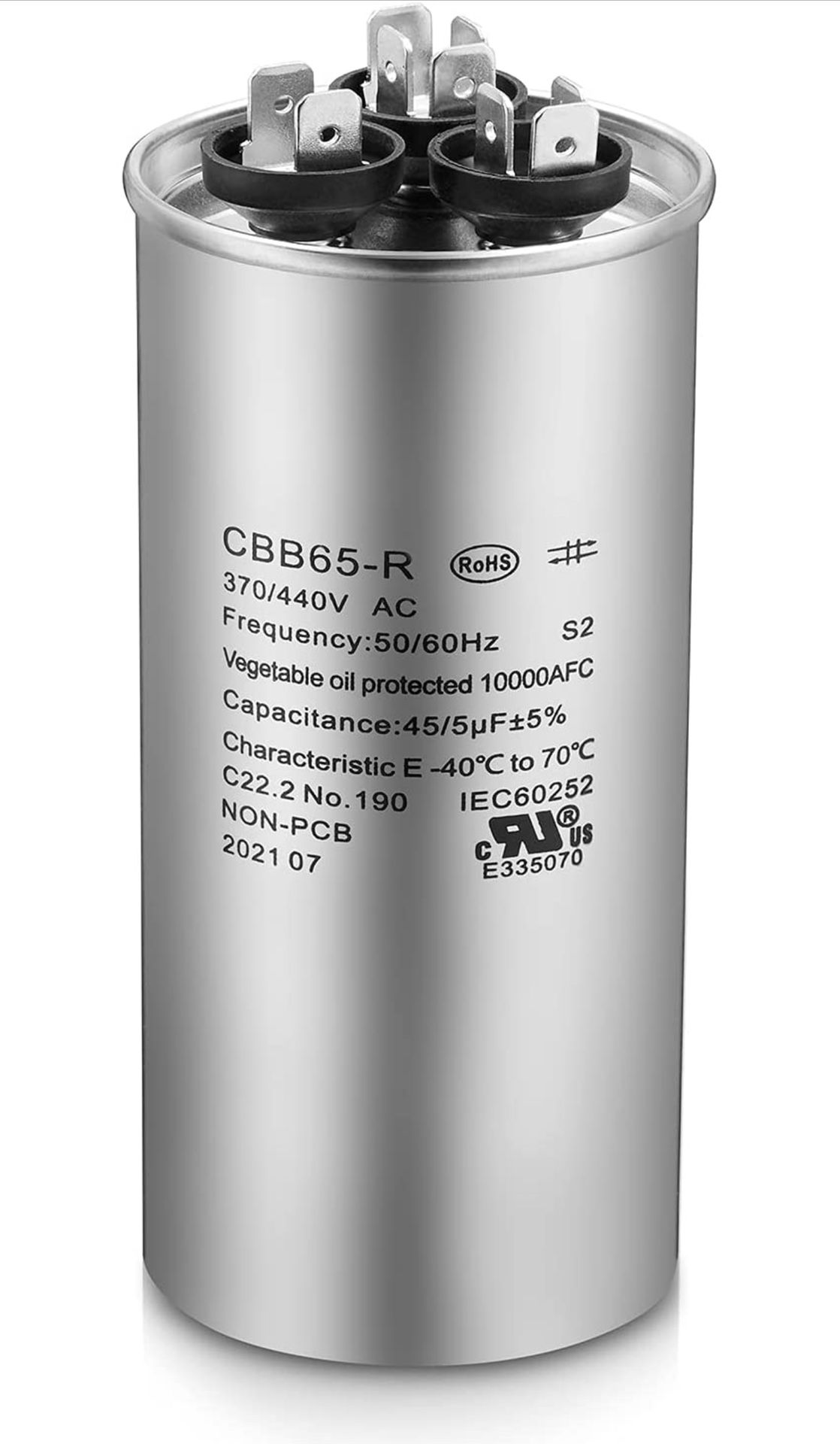 Round Dual Run Capacitor