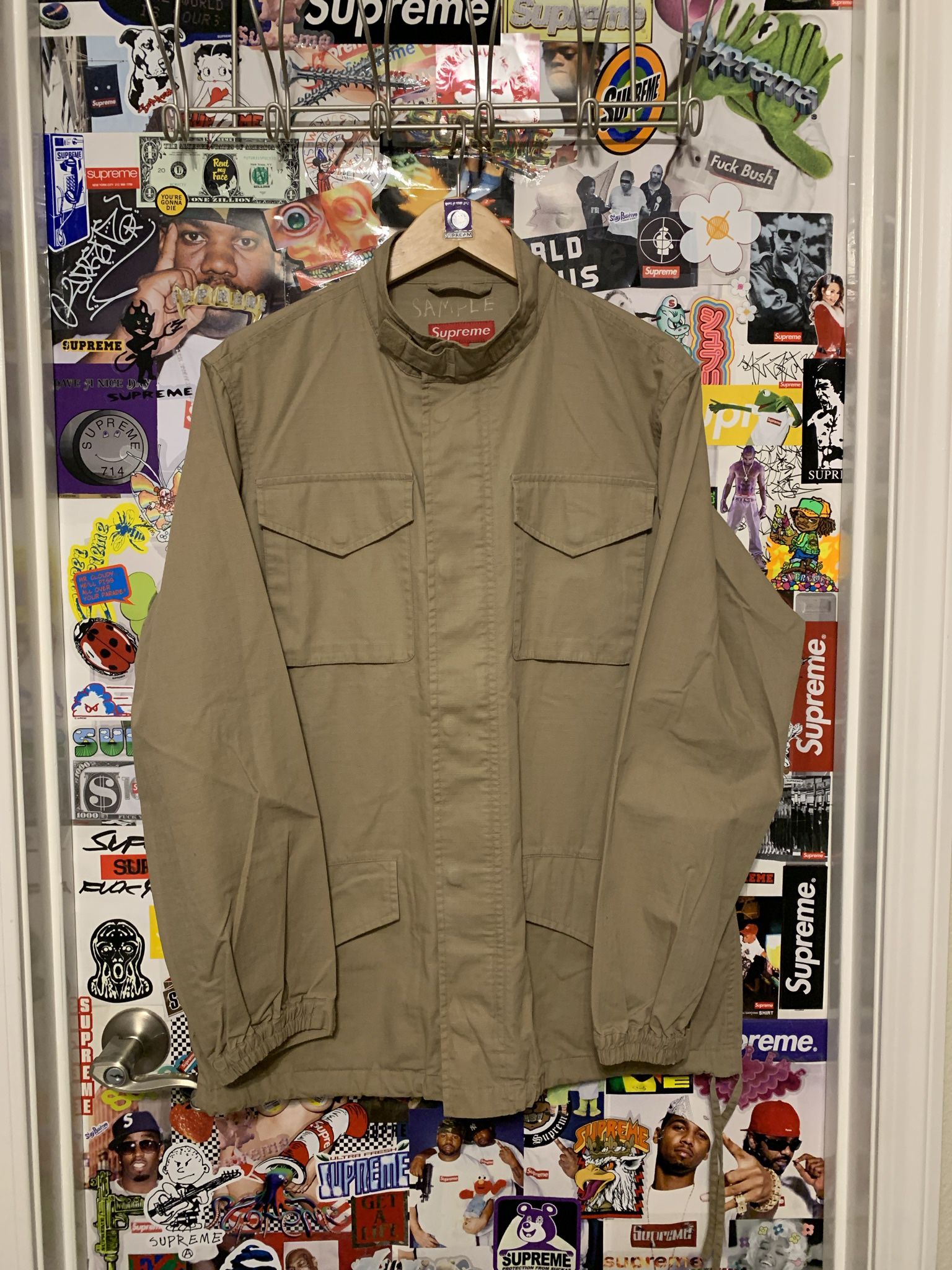 Sample Supreme Ripstop BDU Shirt Jacket Khaki Medium Largr 2009 RARE M65