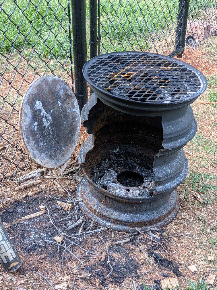Tire Rim Fire Pit For In Asheboro, How To Make A Tire Rim Fire Pit