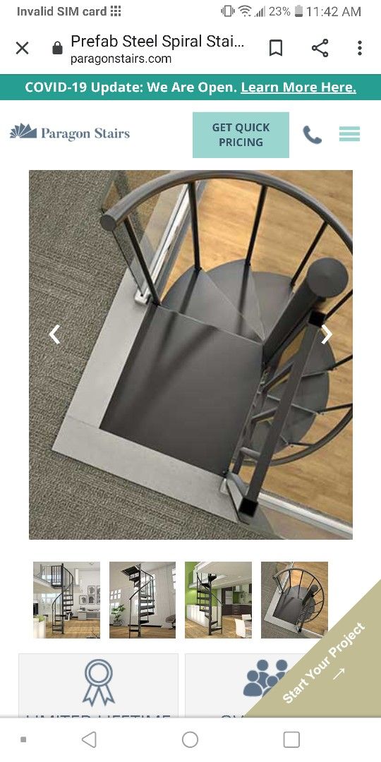13 Stair Spiral Staircase (NO RAILING)