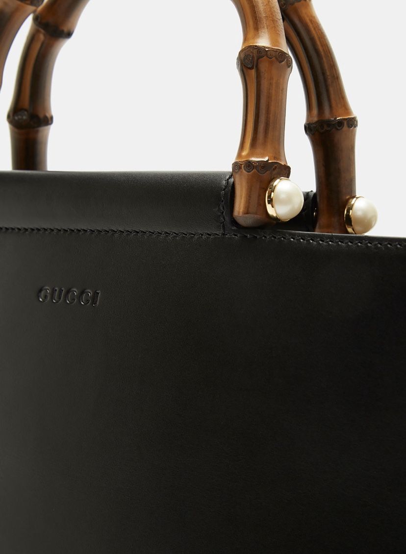 Brand New Gucci Nymphaea Medium Top Handle Bag In Black