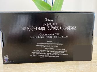 Disney The Nightmare Before Christmas Set of Four 10 oz glasses 🎃🎄🎃 Thumbnail