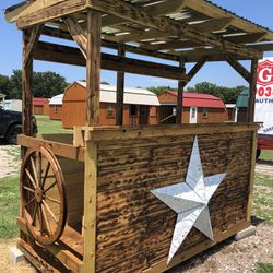 Entertainment Shack Great For Having Gatherings With Family And Friends All New Treated Wood Stained And Burned Too  Thumbnail
