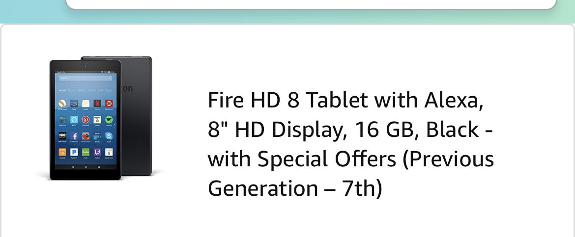 Fire HD 8 tablet 