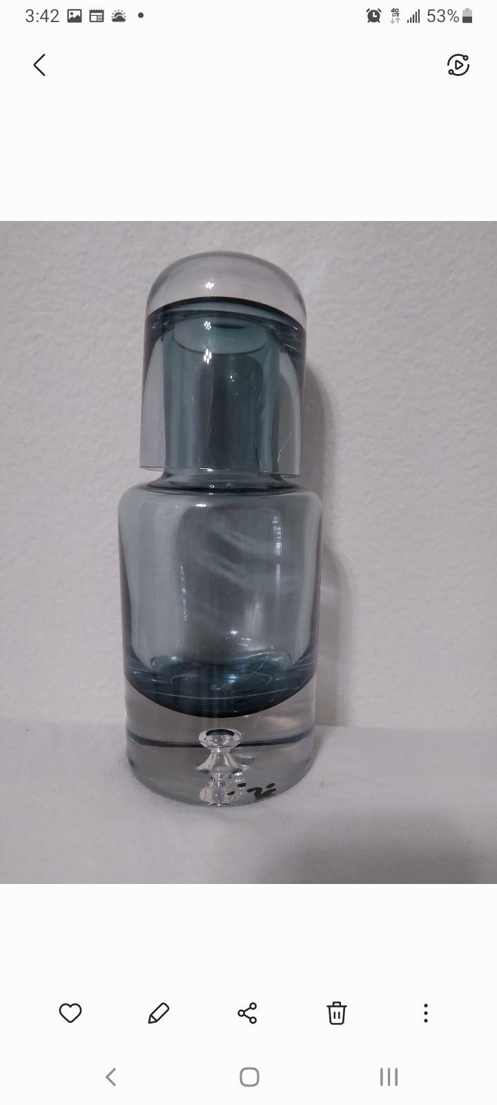 Krosno Polland Bubble Crystal Decanter