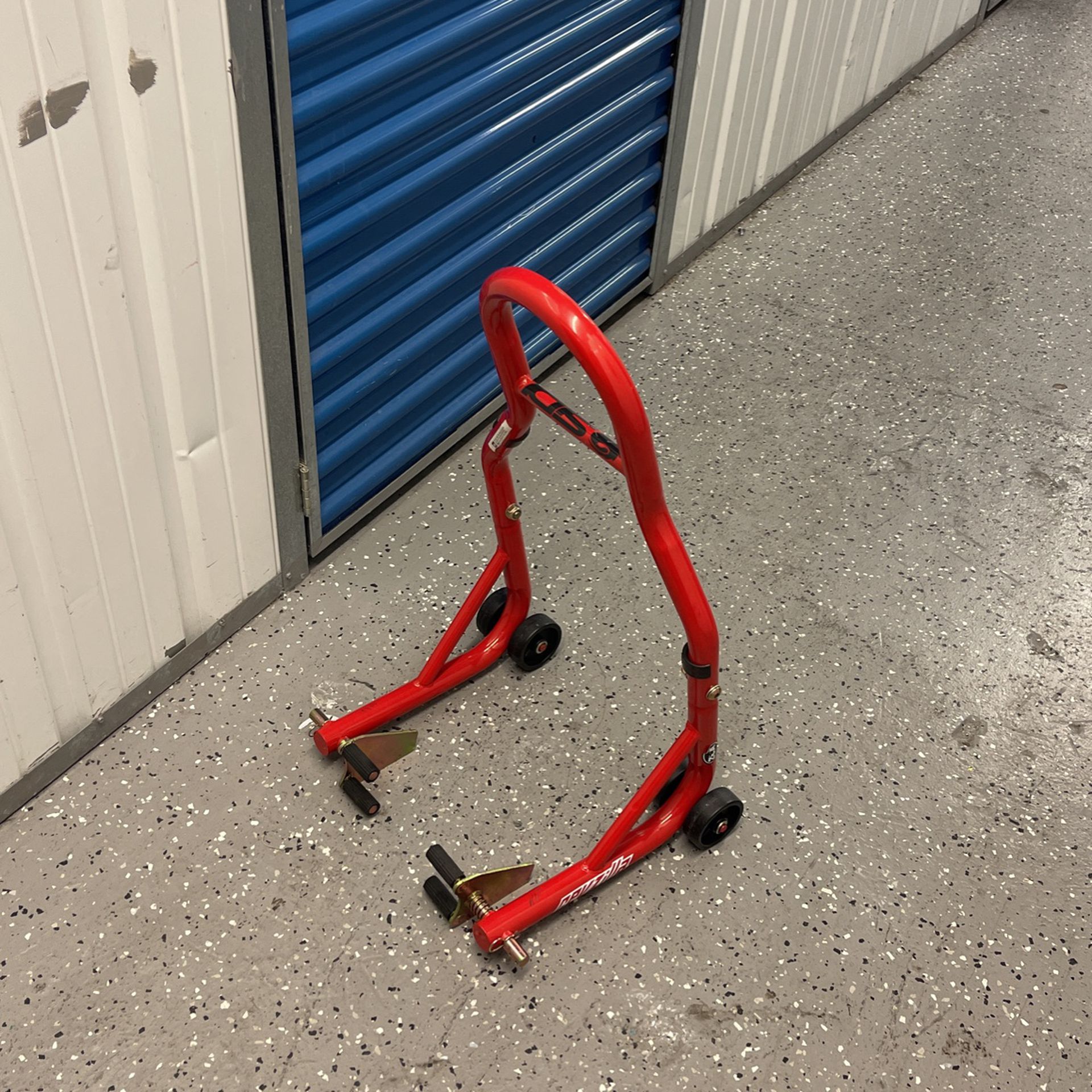 Motorcycle Rear Wheel Support Stand Forklift Paddock Swingarm Lift Repair Tool