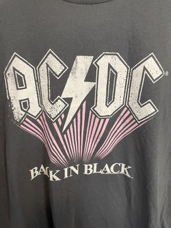 VINTAGE AC/DC BACK IN BLACK T SHIRT GREY XXL 2XL COTTON  Thumbnail