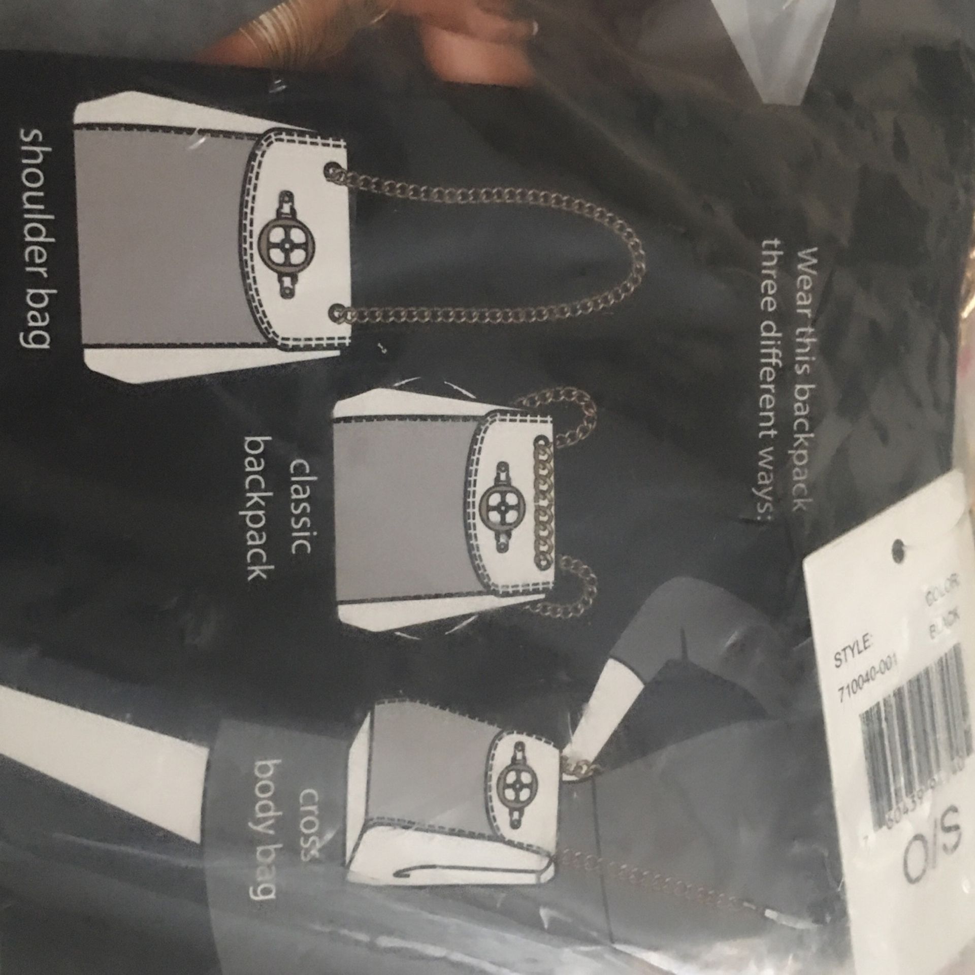 BRAND NEW IMAN Convertible backpack purse