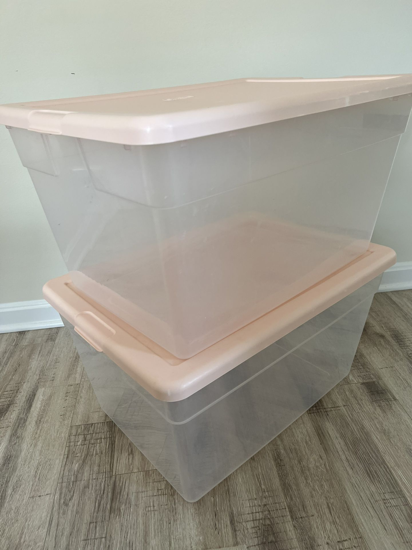 Two Plastic Storage Boxes