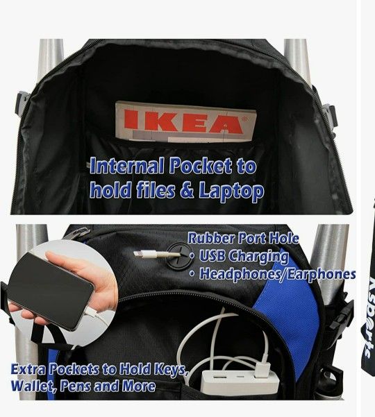 Baseball Bag Blue- Backpack for Baseball, T-Ball & Softball