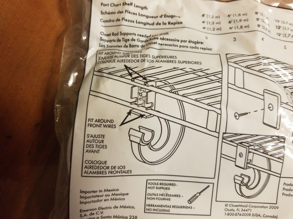 20 ClosetMaid Wire Shelf Brackets