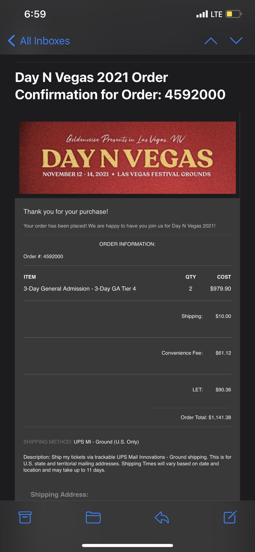Days N Vegas Festival Tickets