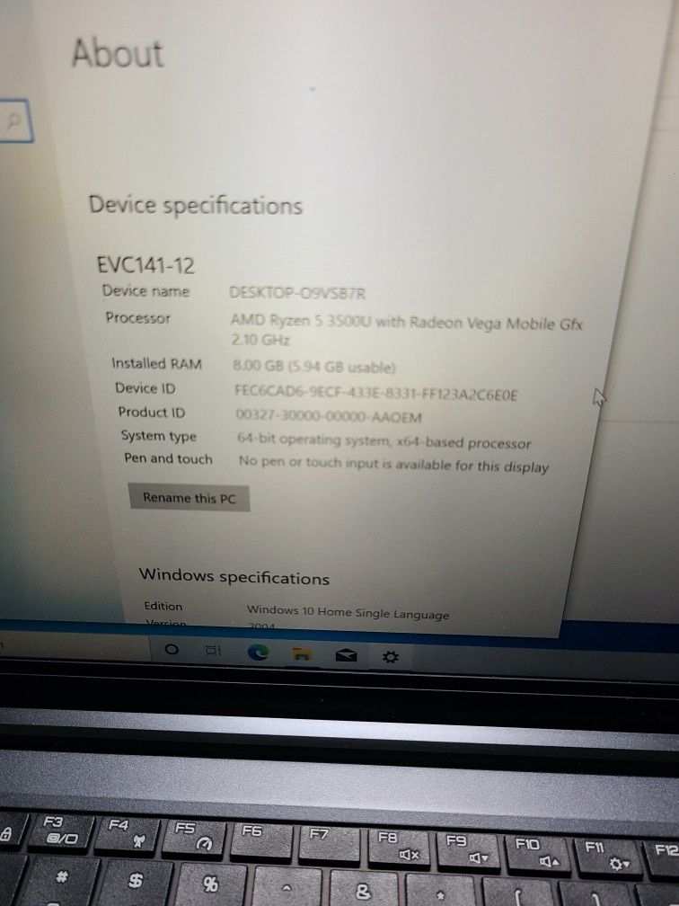 EVOO EVC141-12 Ryzen 5 Radeon Laptop Notebook