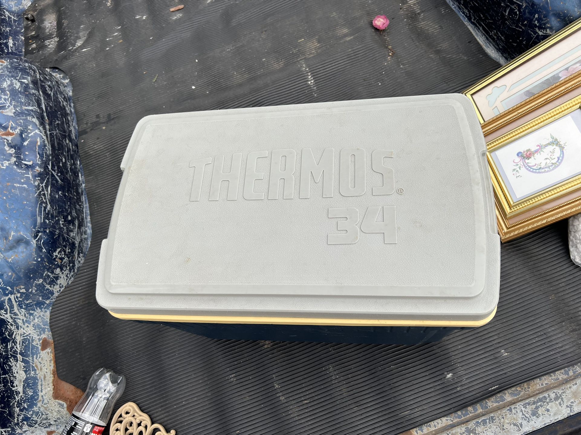 Vintage Thermos Blue 34 Quart Cooler Ice Chest