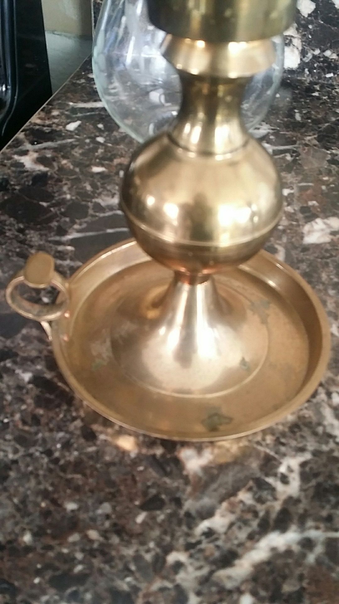 Brass candle stick holder 40.00 for 2 obo
