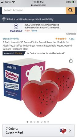 My Baby's Heartbeat Bear - Heartbeat Animals (Ultrasound, Pregnancy, Stuffed) Thumbnail