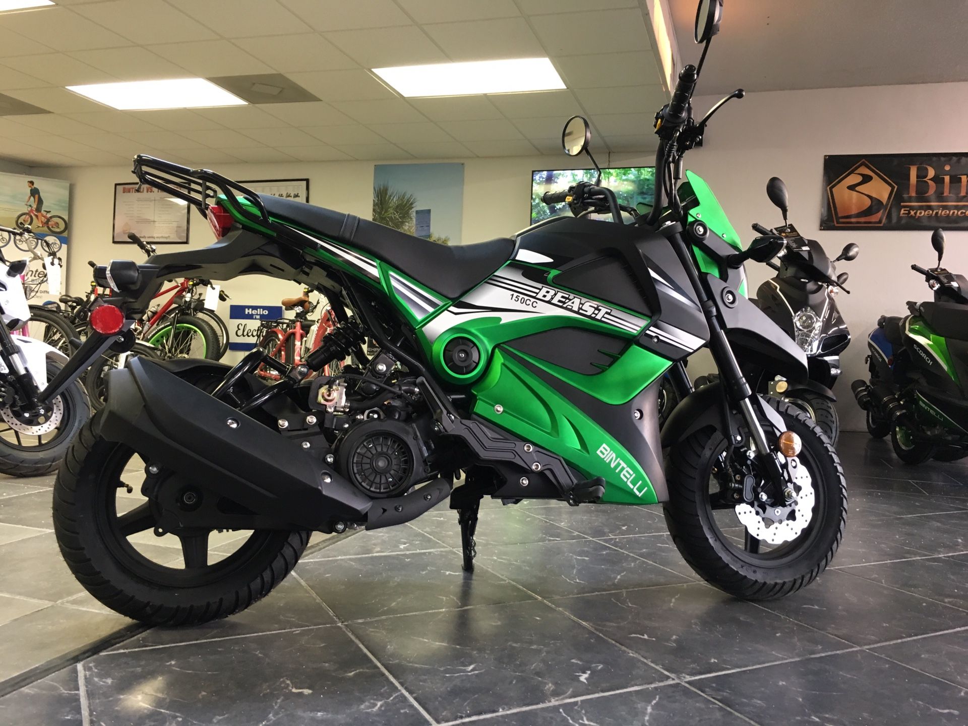 New 150cc Bintelli Beast Motorcycle Scooter Green For Sale In Largo Fl Offerup