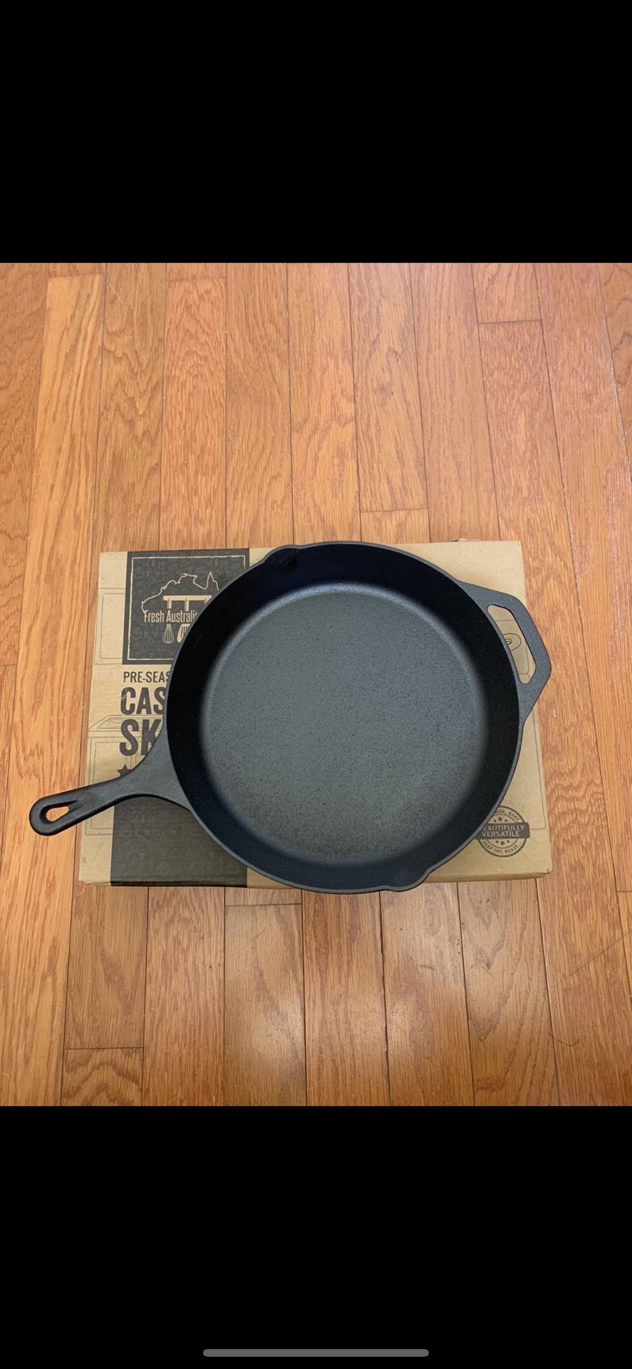 Pre-Seasoned 30cm Cast Iron Skillet Frying Pan