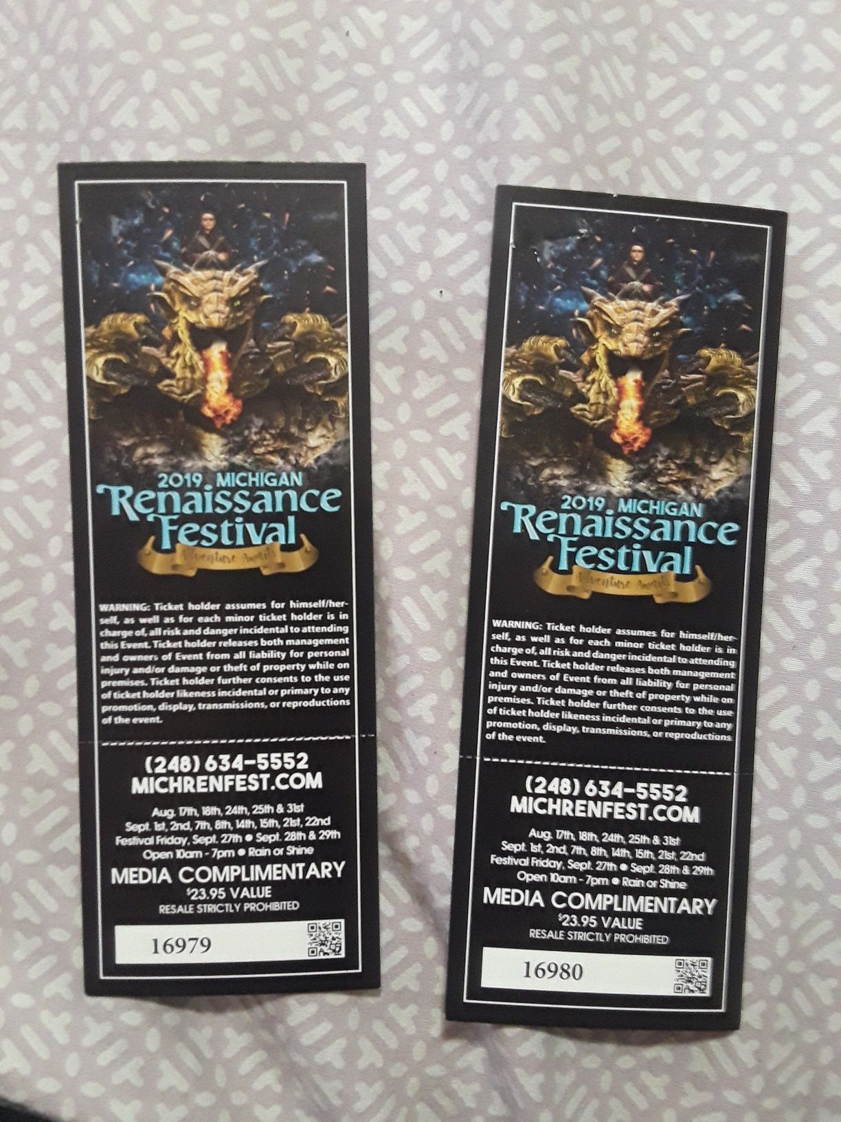 Festival tickets
