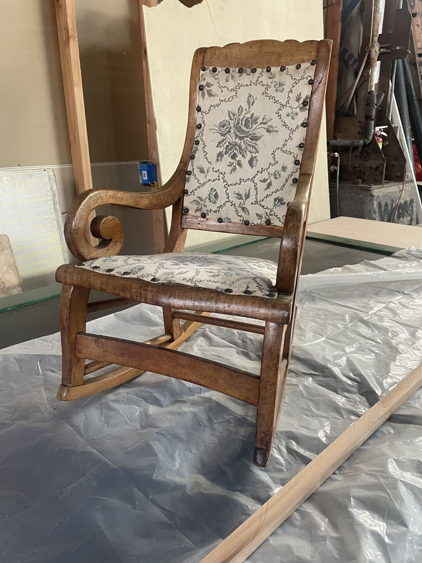 Child sized antique (self) rocking chair