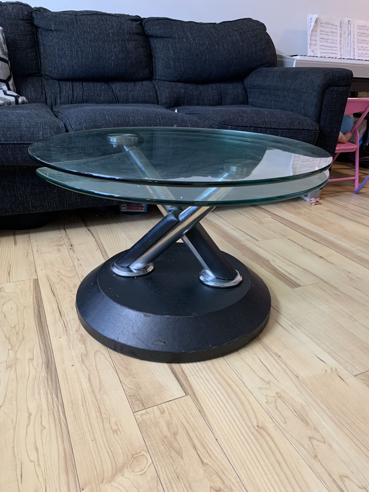 Rotatable Glass Coffee Table