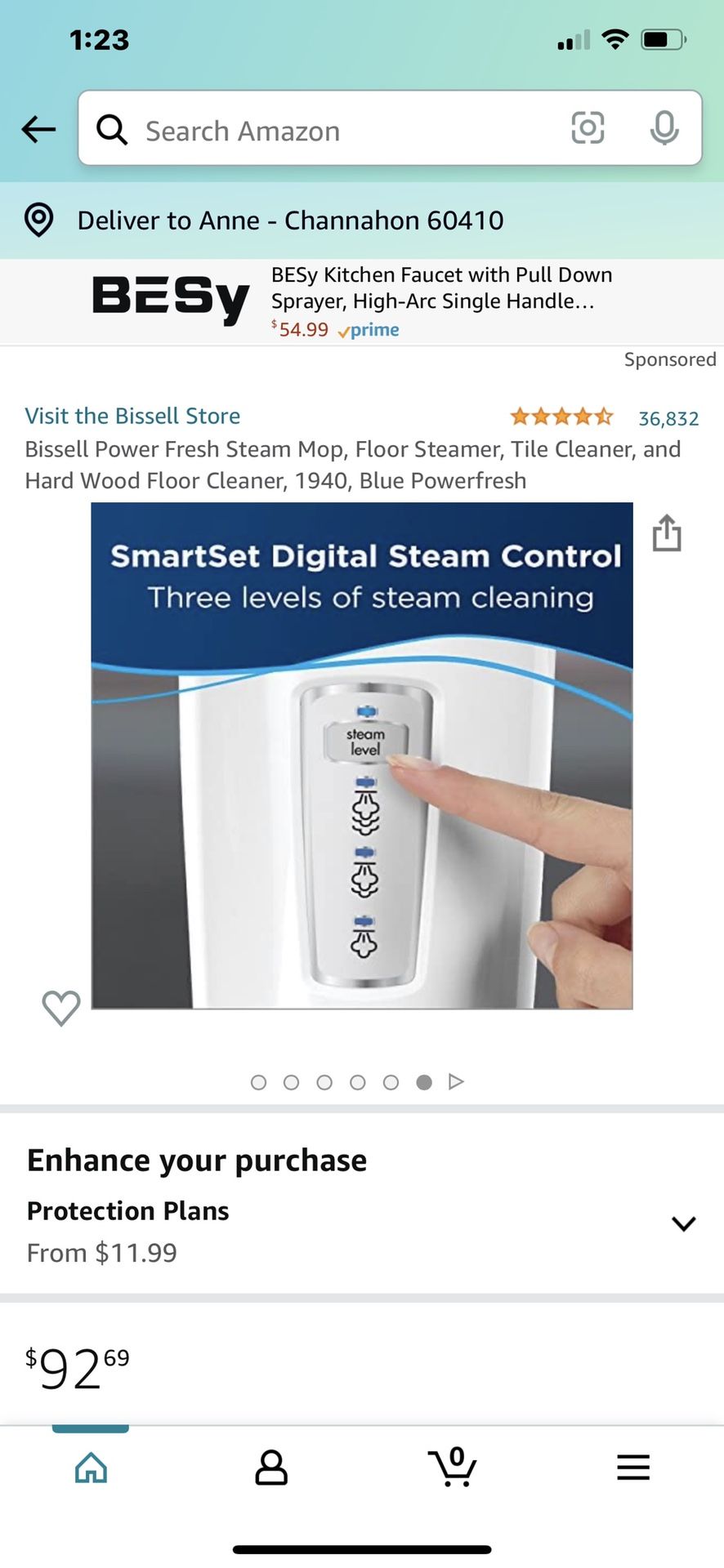 New Bissell Steam Mop For Hard Floors.