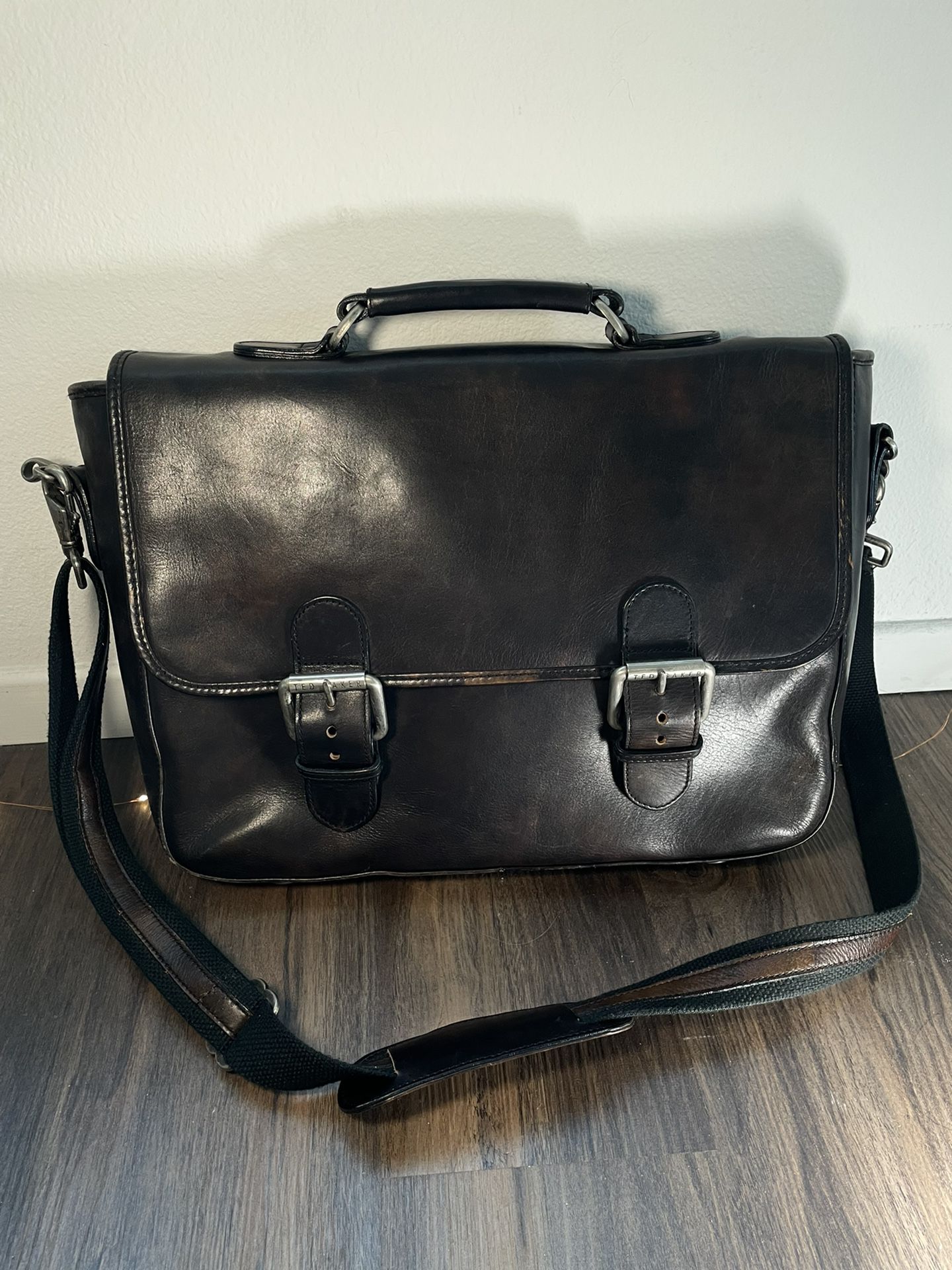 Ted Baker Leather Messenger Bag