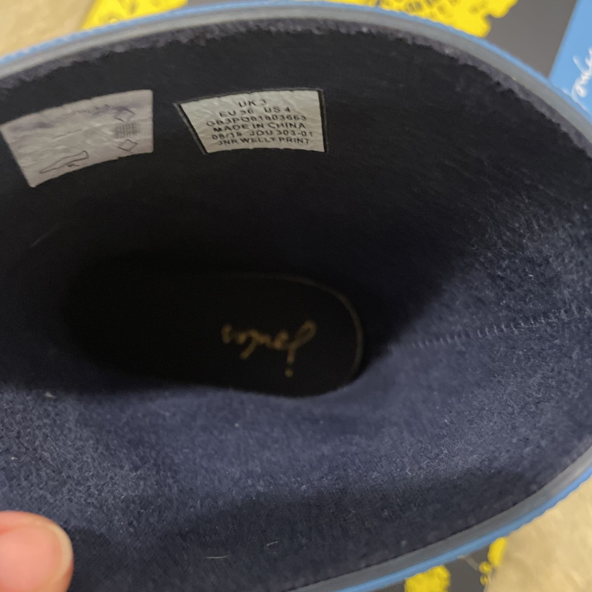 Joules Shark Rain Boots Size 4