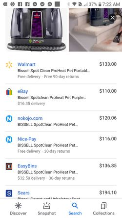 Bissell spotclean Pro Heat Pet Steam Cleaner Thumbnail