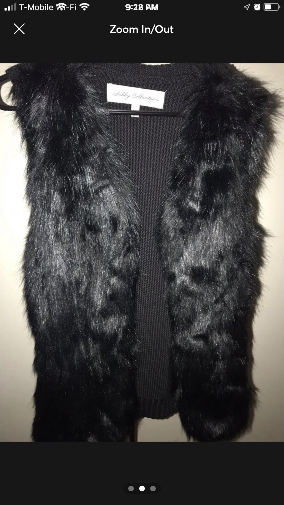 Womens fur accent vest. Size large