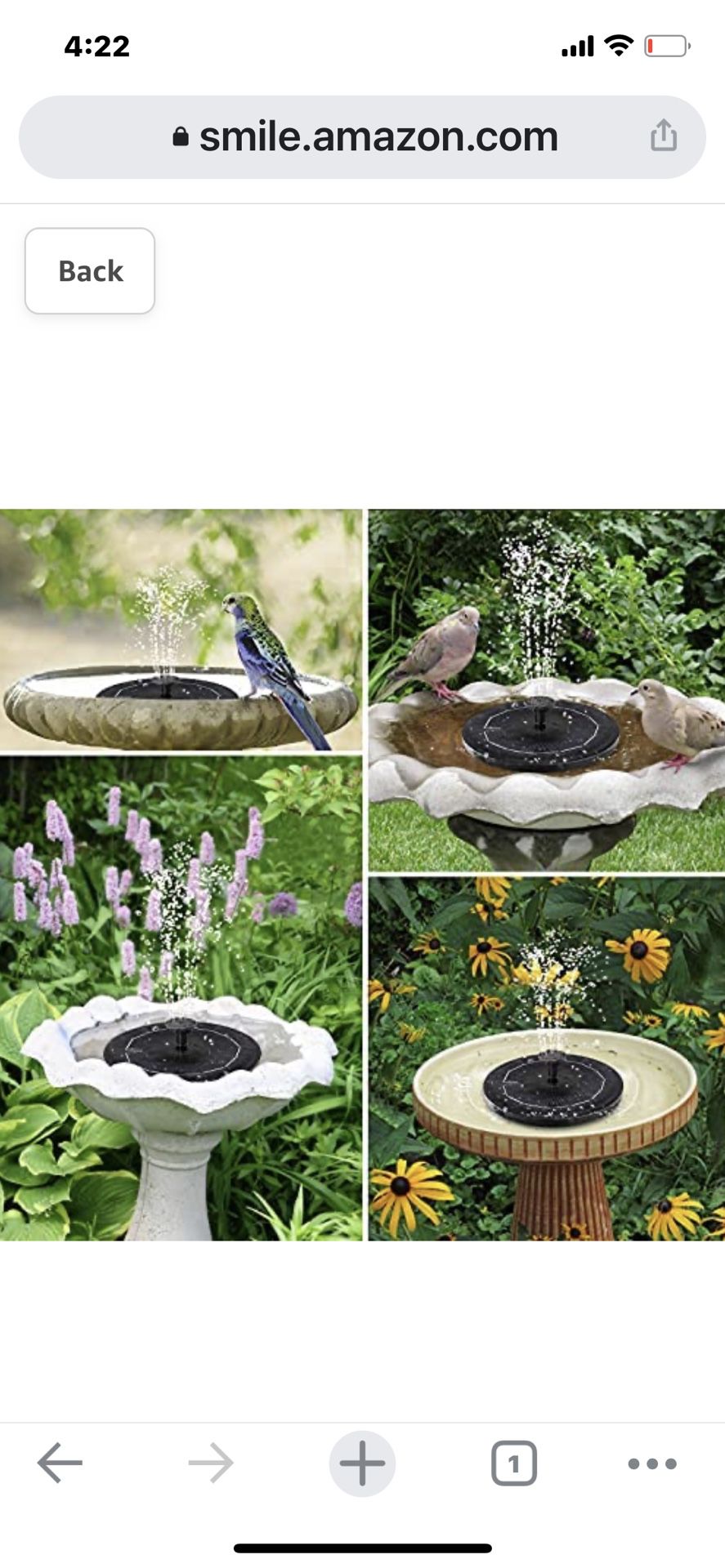 Solar  Fountain Pump for Bird Bath，Upgrade 2.5W Solar Panel Kit Water Pump,Free Standing Floating Solar Powered Water Fountain for Bird Bath,Garden, P