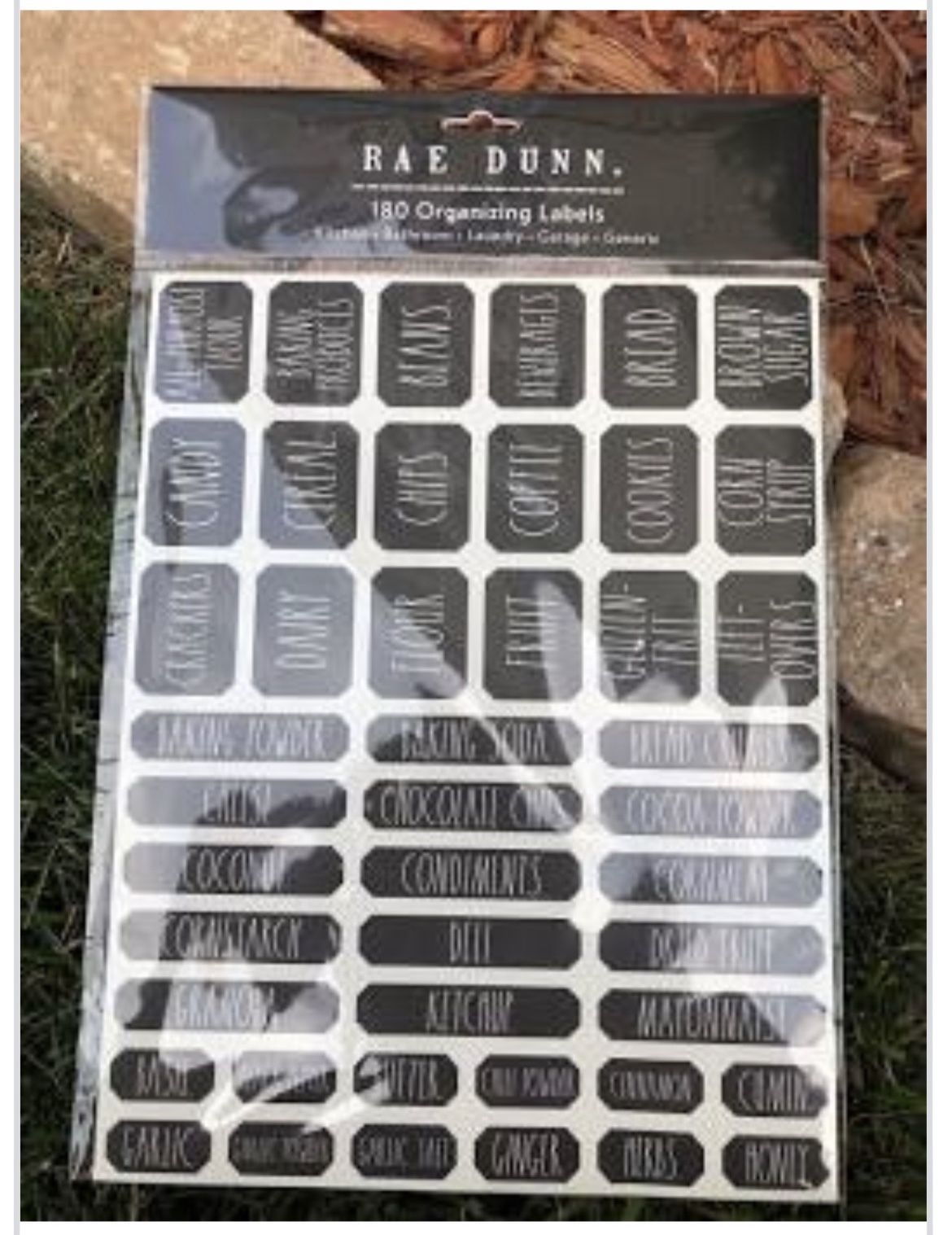 NIB Rae Dunn Household Labels - 3 Packs