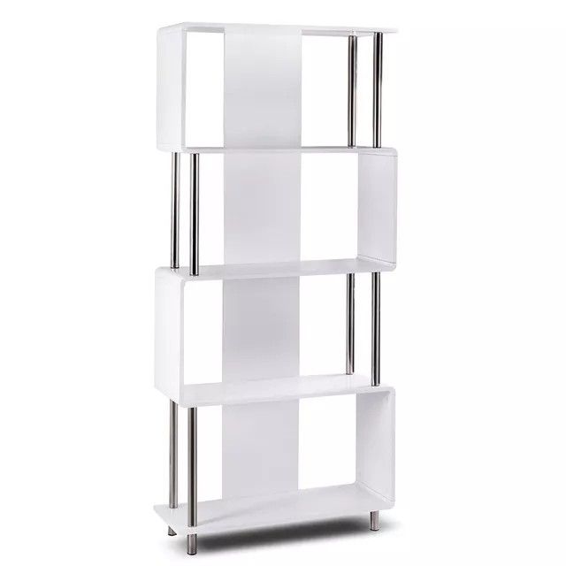 Modern 4 Shelf Bookcase
