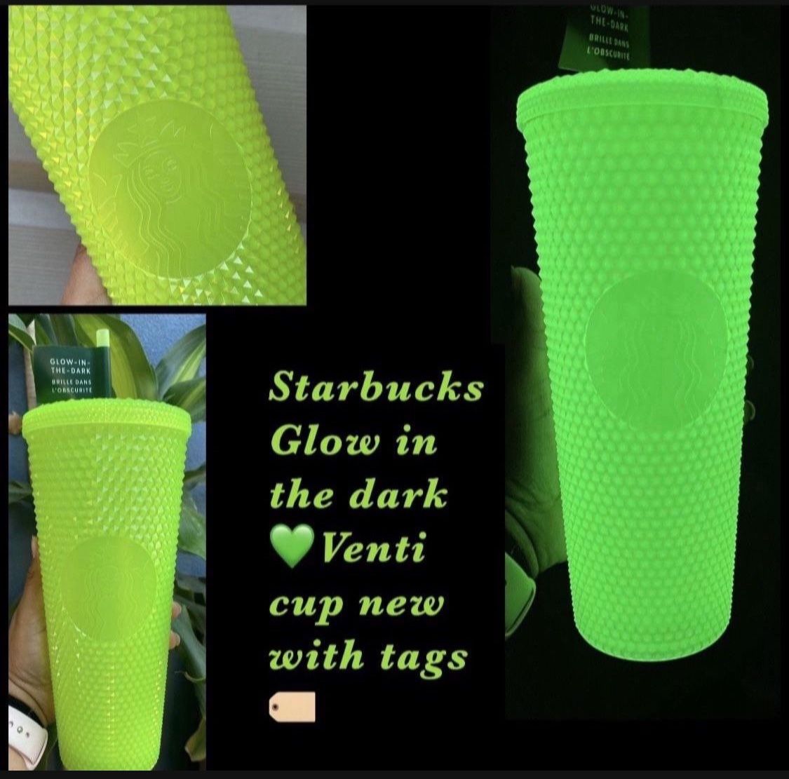 Starbucks Halloween Venti Glow In The Dark “lemongrass “ Cup New With Tags $40 🙅🏻‍♀️ Firm Pick Up Only🙅🏻‍♀️ Cash Or Zelle Only