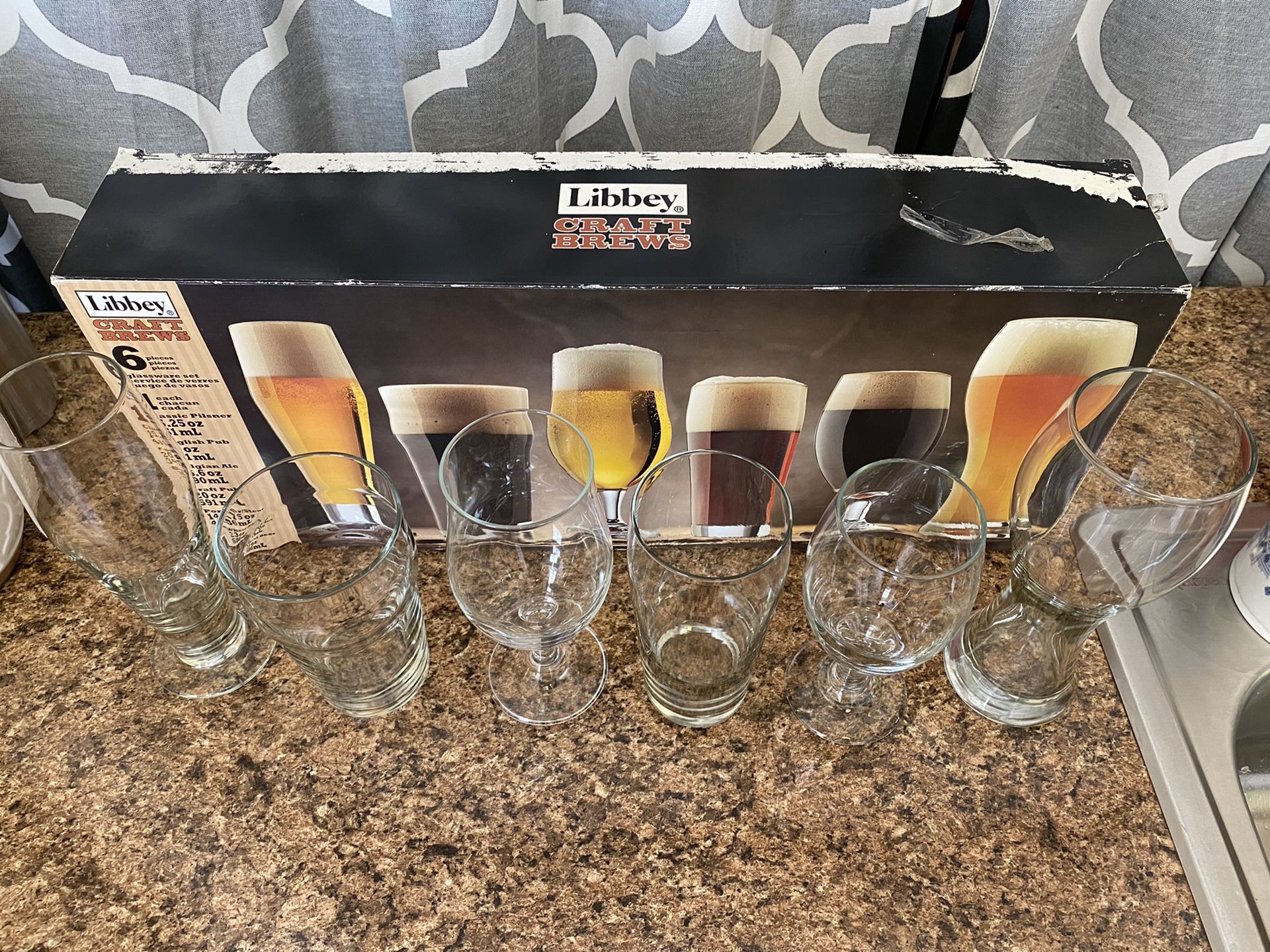 Libby Craft Beer glassware 6 piece
