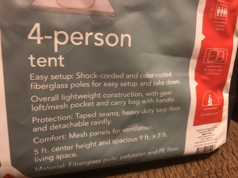 4 person tent