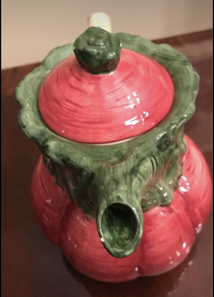 Tea Pot Vintage Radish Design Hans Glazed Ceramic