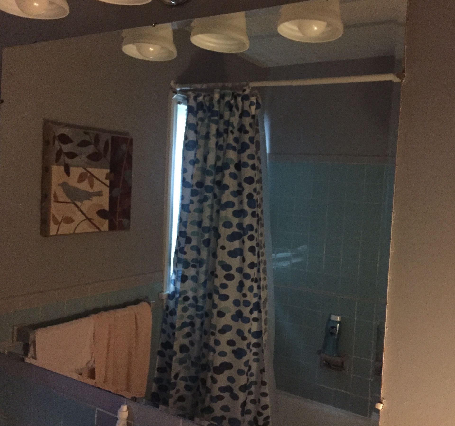 IKEA chair w/Footstool and mirror
