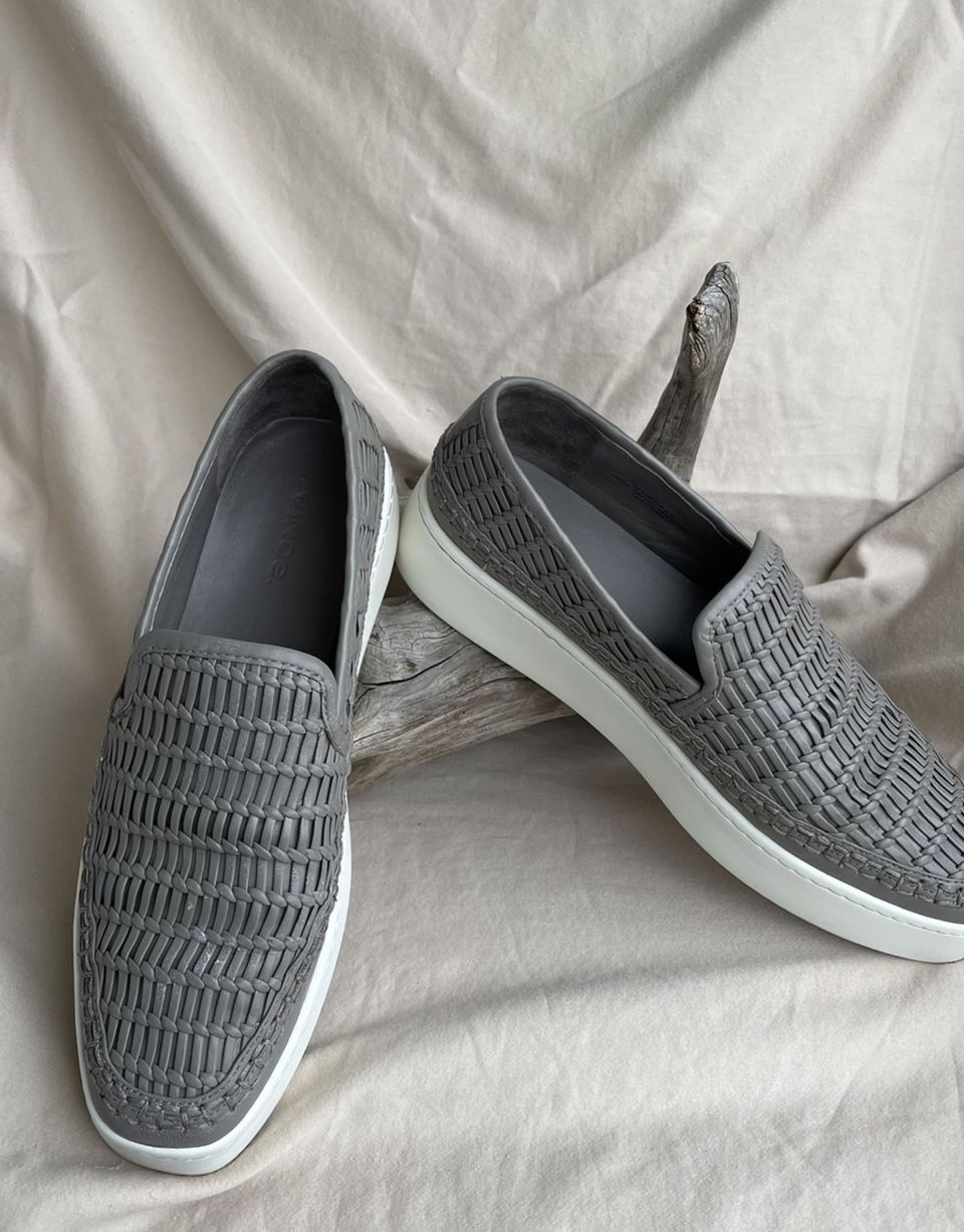 Stafford Sneaker Taupe Leather Vince 7.5