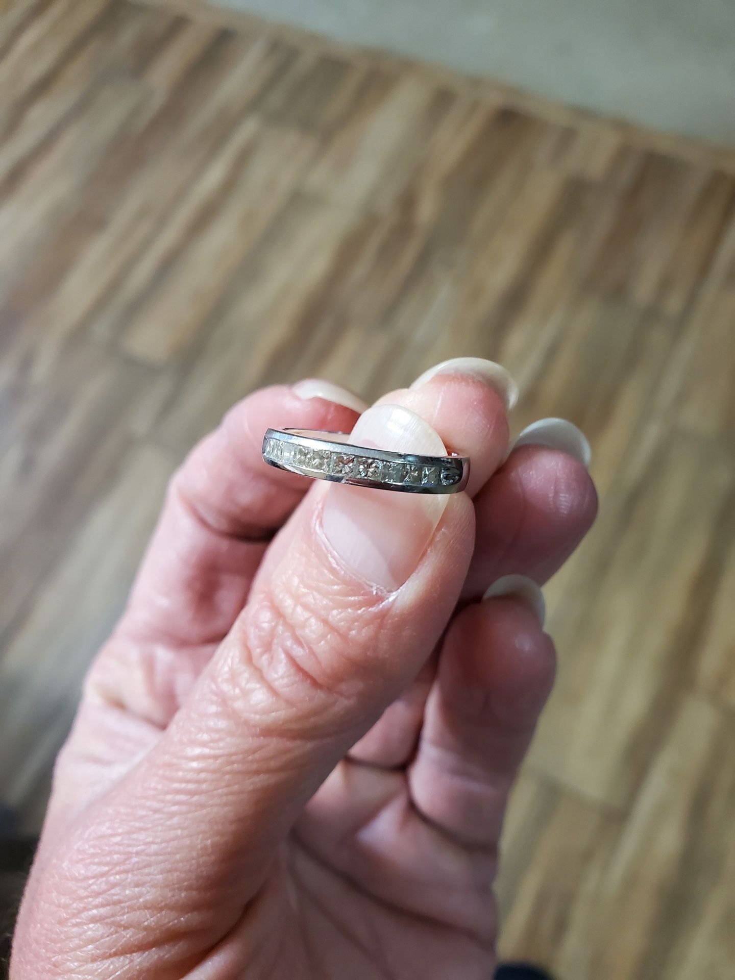 Engagement ring and wedding band