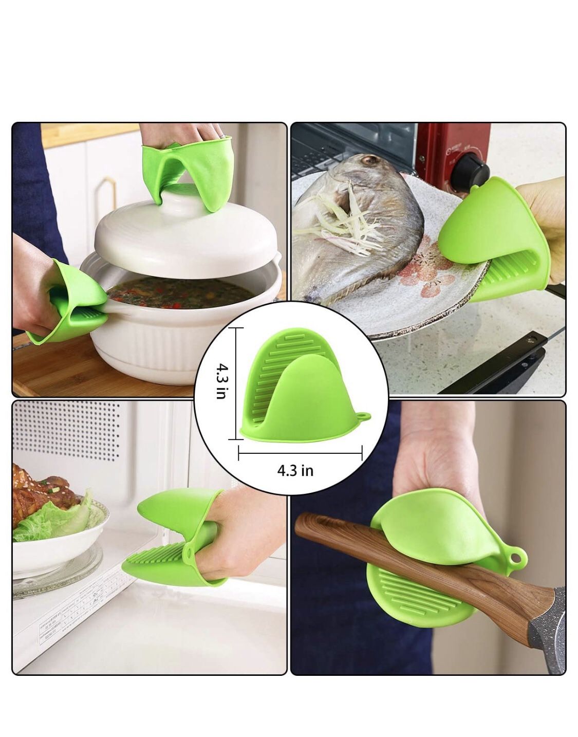 Silicone Egg Bites Molds and Steamer Rack Trivet with Heat Resistant Handles Compatible