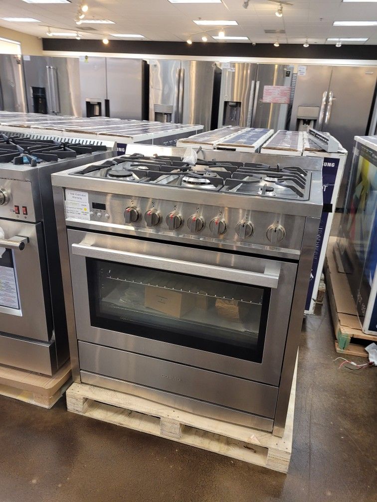 Cosmo 36" Slide In Gas Range Stainless Steel