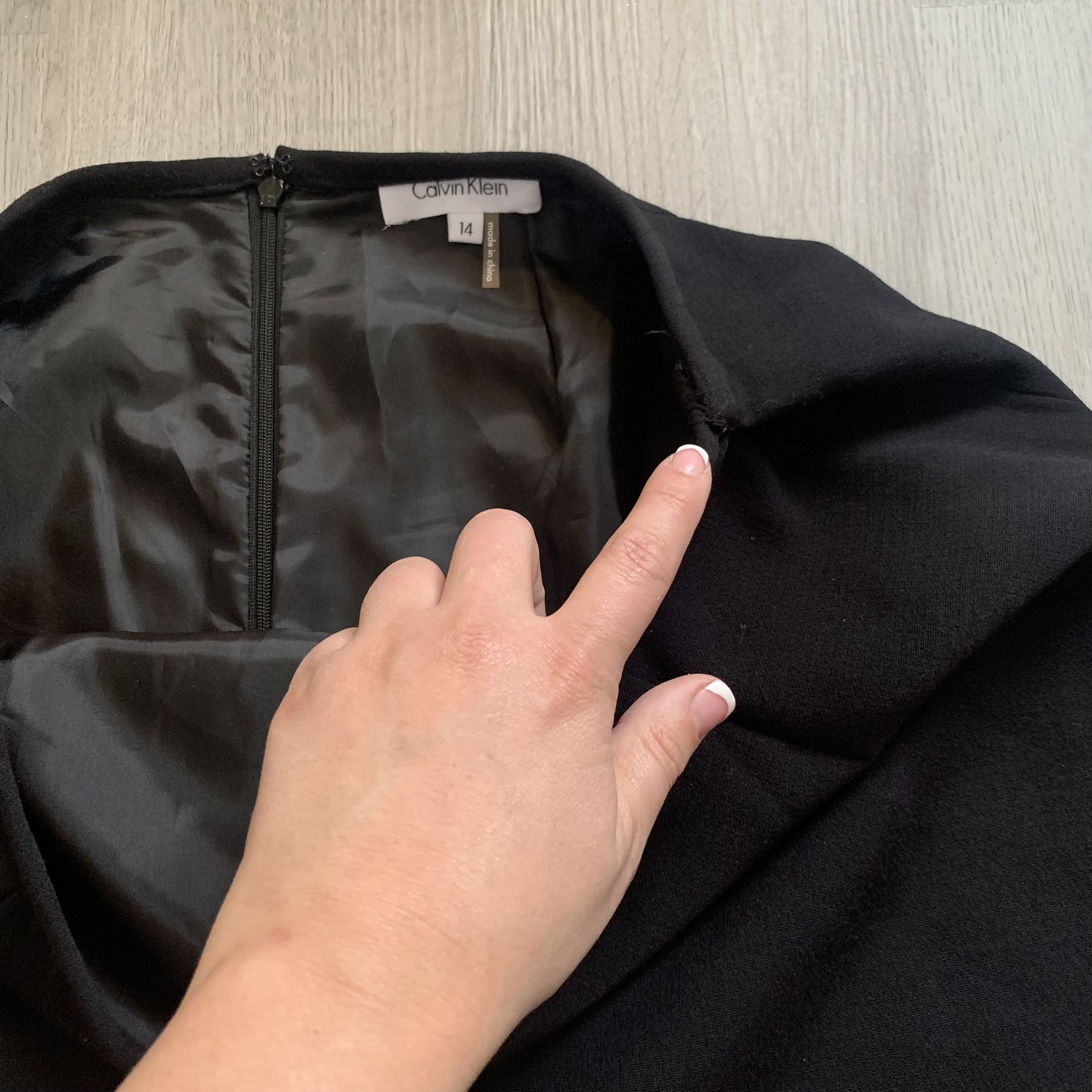 Calvin Klein black pencil skirt