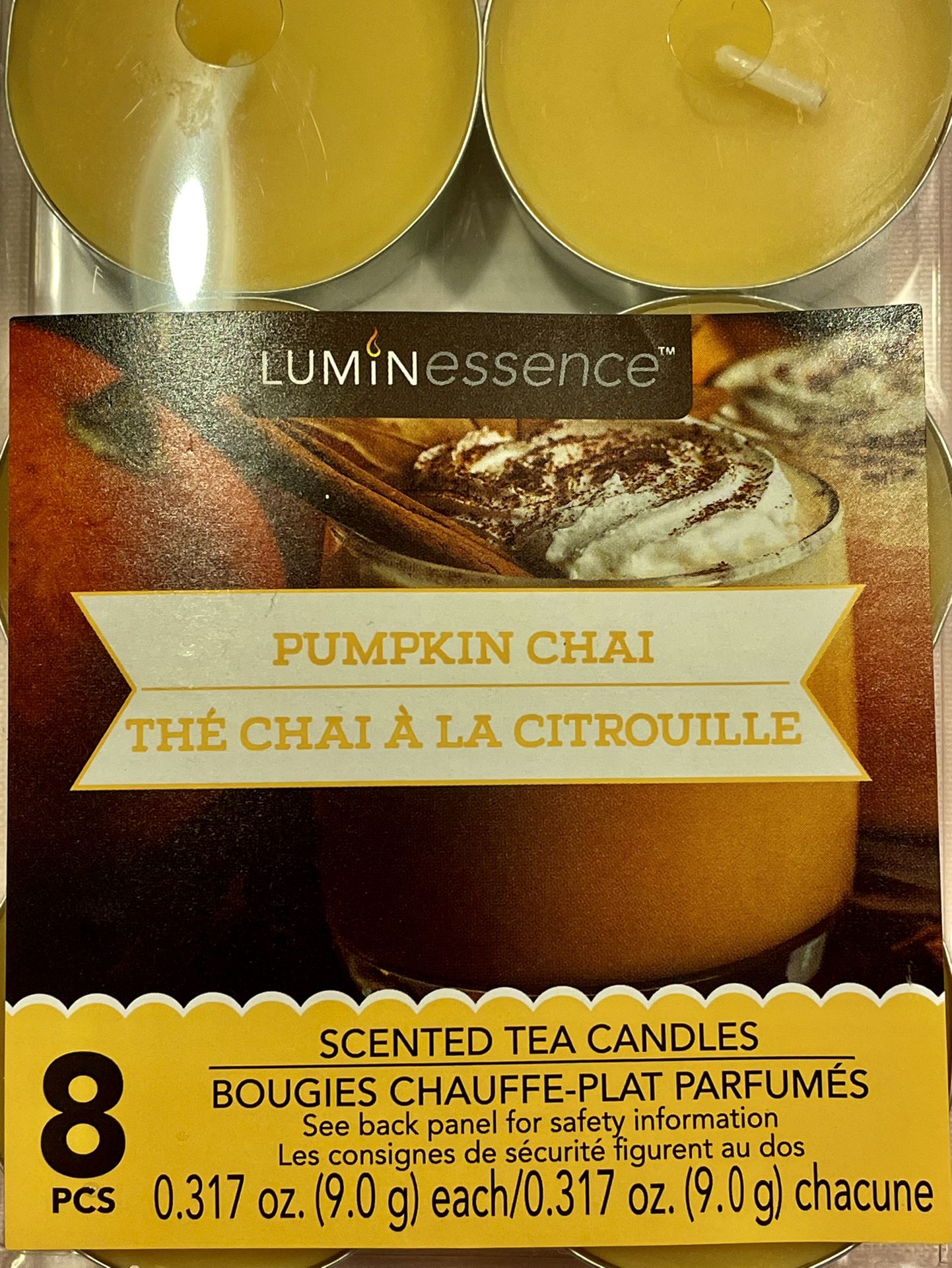 Luminessence scented tea candles/8 tea lights candles/ pumpkin chai/ great gift π