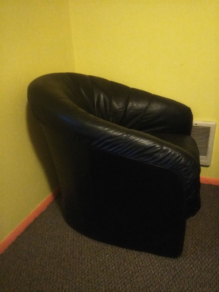 Leather Swivel Rocking Chair